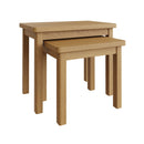 Oregon Rustic Oak Finish Nest of 2 Tables by Lavishway | Nest of Tables-31696