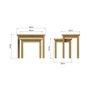Oregon Rustic Oak Finish Nest of 2 Tables by Lavishway | Nest of Tables-31702