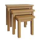 Oregon Rustic Oak Finish Nest of 3 Tables by Lavishway | Nest of Tables-31664