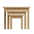 Oregon Rustic Oak Finish Nest of 3 Tables by Lavishway | Nest of Tables-31668