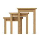 Oregon Rustic Oak Finish Nest of 3 Tables by Lavishway | Nest of Tables-31667