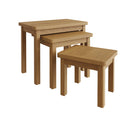 Oregon Rustic Oak Finish Nest of 3 Tables by Lavishway | Nest of Tables-31663