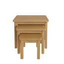 Oregon Rustic Oak Finish Nest of 3 Tables by Lavishway | Nest of Tables-31665