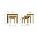 Oregon Rustic Oak Finish Nest of 3 Tables by Lavishway | Nest of Tables-31669