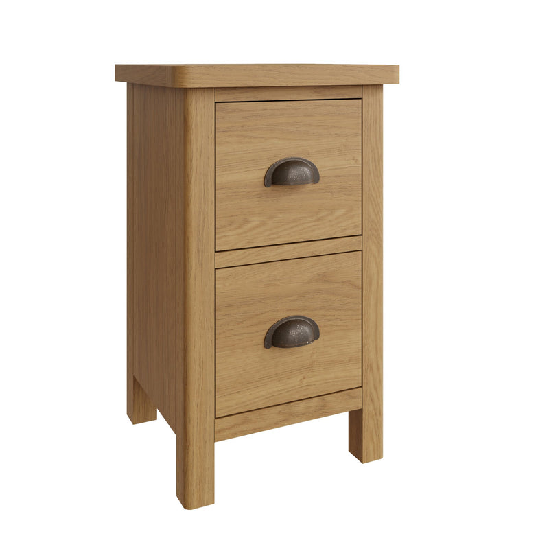 Oregon Oak 2 Drawer Bedside Cabinet by Lavishway | Bedside Tables-31646