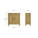 Oregon Oak Small 2 Doors Hallway Sideboard by Lavishway | Sideboards-31618
