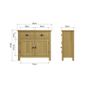Oregon Oak 2 Doors 2 Drawers Sideboard by Lavishway | Sideboards-31694