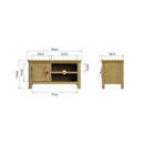 Oregon Rustic Oak Finish TV Unit by Lavishway | TV Units Cabinets-31685