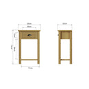 Oregon Oak 1 Drawer Telephone Table by Lavishway | Side Tables-31661