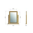 Oregon Oak Trinket Dressing Table Mirror by Lavishway | Table Mirrors-31636