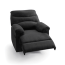 Regency Black Faux Leather Reclining Chair by Lavishway | Recliner Sofa-49843
