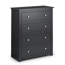 Radley Anthracite Finish 4 Drawers Chest by Lavishway | Chest Of Drawers-61131
