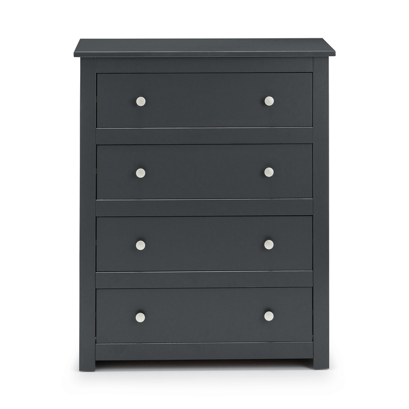 Radley Anthracite Finish 4 Drawers Chest by Lavishway | Chest Of Drawers-61130