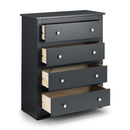 Radley Anthracite Finish 4 Drawers Chest by Lavishway | Chest Of Drawers-61129