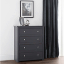 Radley Anthracite Finish 4 Drawers Chest by Lavishway | Chest Of Drawers-61128