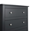 Radley Anthracite Finish 4 Drawers Chest by Lavishway | Chest Of Drawers-61133