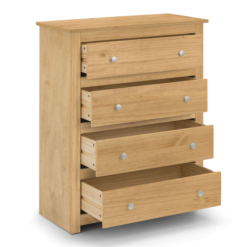 Radley Waxed Pine Finish 4 Drawers Chest by Lavishway | Chest Of Drawers-61119