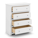 Radley Surf White Finish 4 Drawers Chest by Lavishway | Chest Of Drawers-61124
