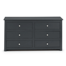 Radley Anthracite Finish 6 Drawers Chest by Lavishway | Chest Of Drawers-61110