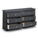Radley Anthracite Finish 6 Drawers Chest by Lavishway | Chest Of Drawers-61109
