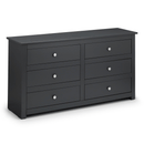 Radley Anthracite Finish 6 Drawers Chest by Lavishway | Chest Of Drawers-61108