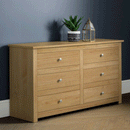 Radley Waxed Pine Finish 6 Drawers Chest by Lavishway | Chest Of Drawers-61111