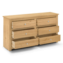 Radley Waxed Pine Finish 6 Drawers Chest by Lavishway | Chest Of Drawers-61112