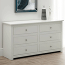 Radley Surf White Finish 6 Drawers Chest by Lavishway | Chest Of Drawers-61096