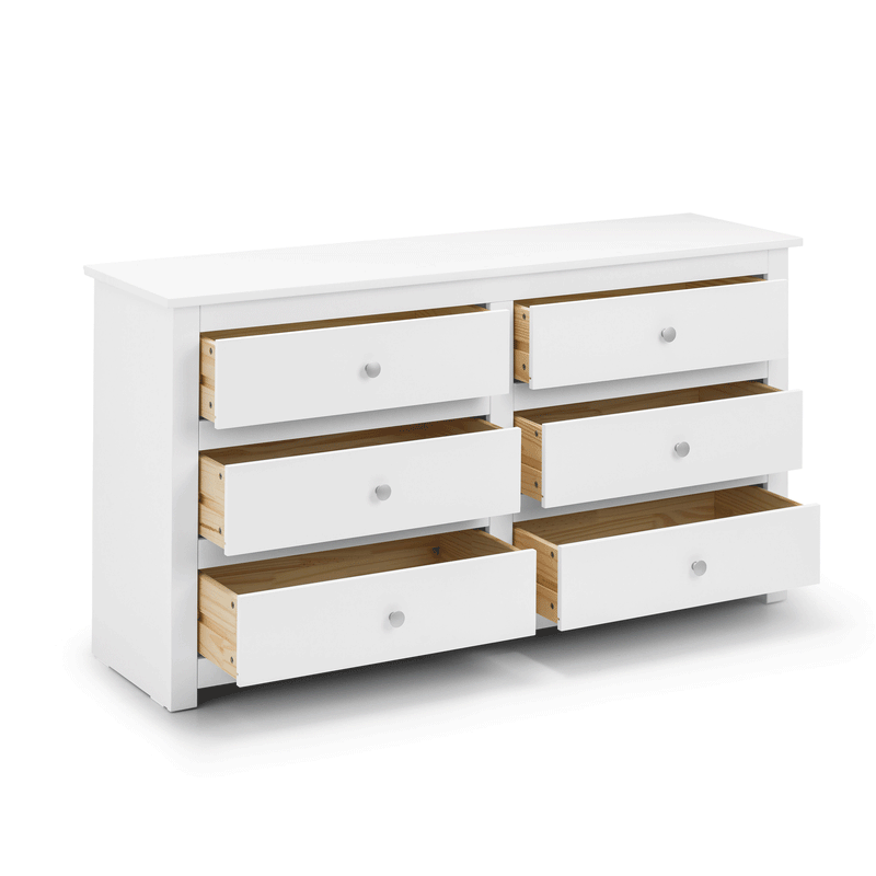 Radley Surf White Finish 6 Drawers Chest by Lavishway | Chest Of Drawers-61097