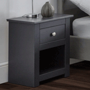 Radley Anthracite Finish Bedside Table by Lavishway | Bedside Tables-61092