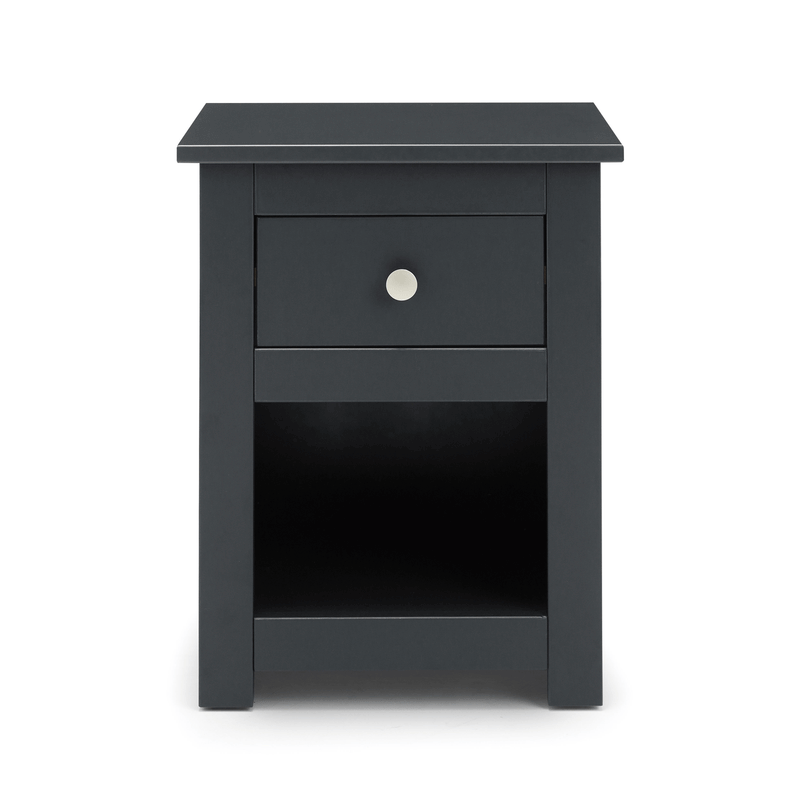 Radley Anthracite Finish Bedside Table by Lavishway | Bedside Tables-61093