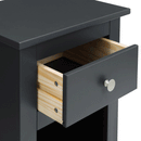 Radley Anthracite Finish Bedside Table by Lavishway | Bedside Tables-61094