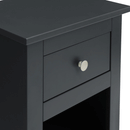 Radley Anthracite Finish Bedside Table by Lavishway | Bedside Tables-61095