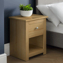 Radley Waxed Pine Effect Bedside Table by Lavishway | Bedside Tables-61076