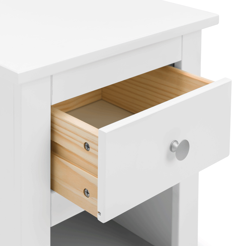 Radley Surf White Finish Bedside Table by Lavishway | Bedside Tables-61083