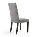 Randall Linen Fabric Dining Chair in Pair by Lavishway | Dining Chairs-27408