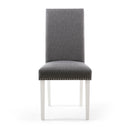 Randall Linen Fabric Dining Chair Set of 2 by Lavishway | Dining Chairs-27069