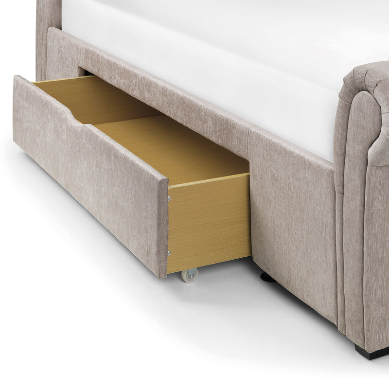 Ravello 2 Drawers Storage Fabric Bed by Lavishway | Fabric Beds-61167