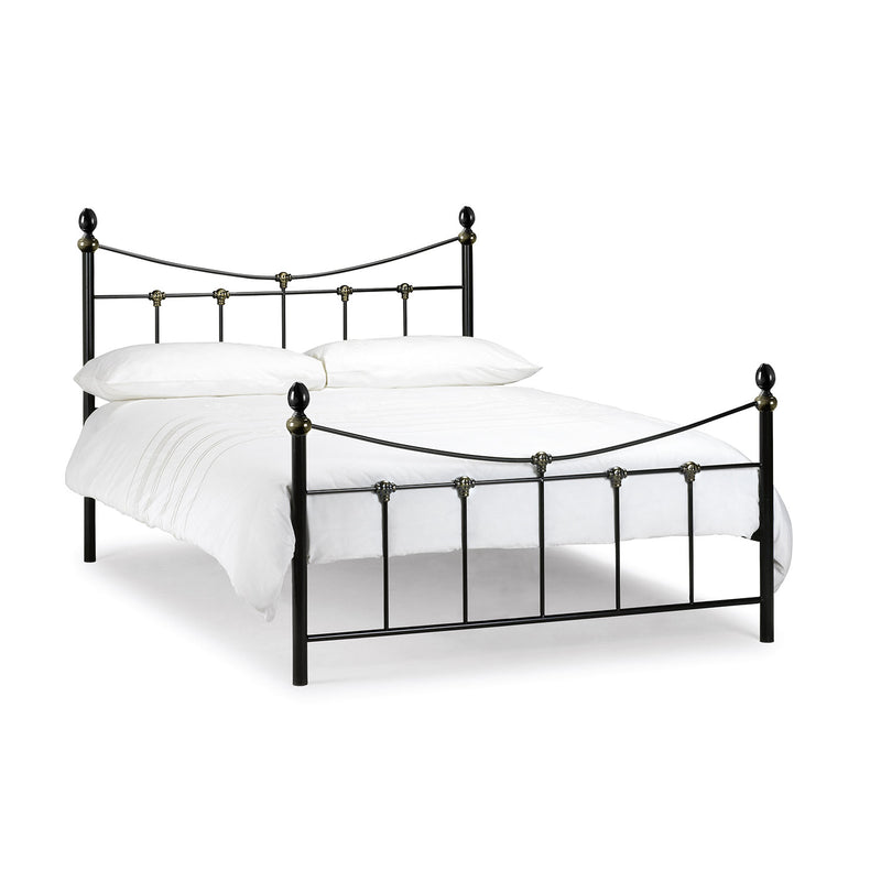 Rebecca Curved Headboard Metal Bed Frame by Lavishway | Metal Beds-61137