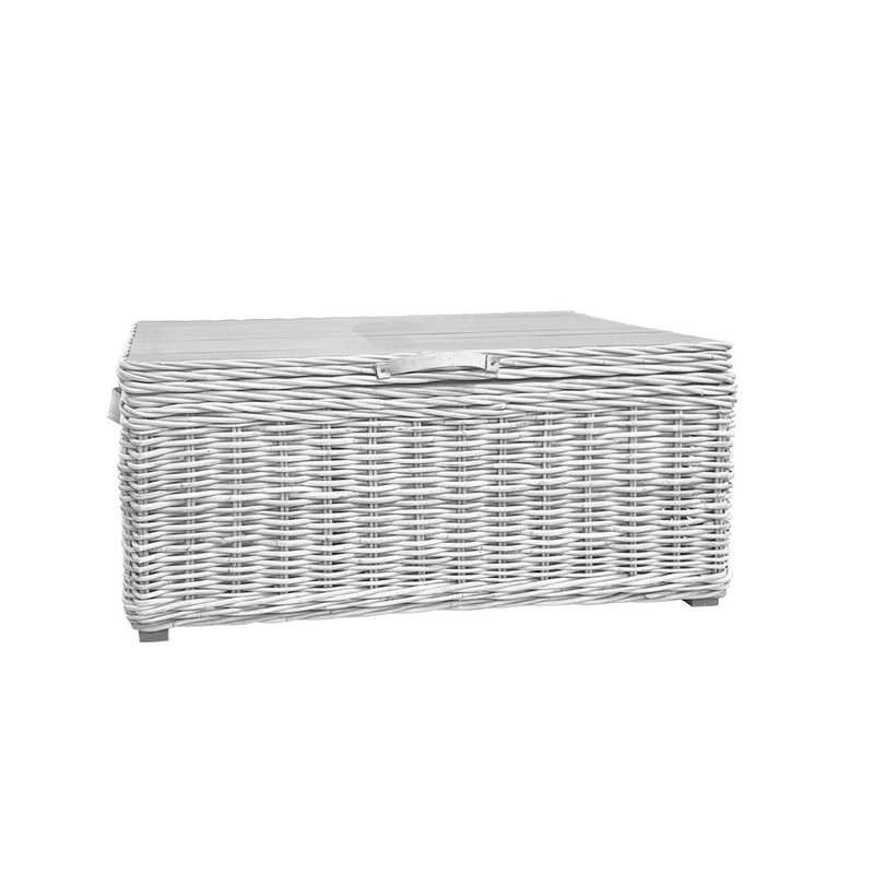 Wicklewood Rectangular White Trunk Bench by Lavishway | Benches & Storage Benches-36080