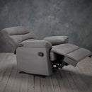 Regency Grey Faux Reclining Chair by Lavishway | Recliner Sofa-28401