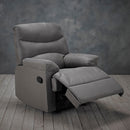 Regency Grey Faux Reclining Chair by Lavishway | Recliner Sofa-28400