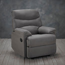 Regency Grey Faux Reclining Chair by Lavishway | Recliner Sofa-28399