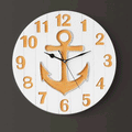Resin Anchor Pattern Quartz Modern Wall Clock by Lavishway | Wall Clocks-50048
