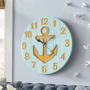 Resin Anchor Pattern Quartz Modern Wall Clock by Lavishway | Wall Clocks-50049
