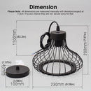 Industrial Black Metal Cage Pendant Light by Lavishway | Pendant Lighting-50066