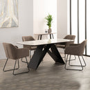 Reva Marble Effect Rectangular Dining Table by Lavishway | Dining Tables-24223