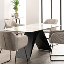 Reva Marble Effect Rectangular Dining Table by Lavishway | Dining Tables-24224