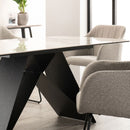 Reva Marble Effect Rectangular Dining Table by Lavishway | Dining Tables-24225