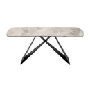Reva Marble Effect Rectangular Dining Table by Lavishway | Dining Tables-24227